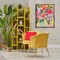 Stupell Industries Vibrant Pink Bouquet on Yellow Floating Frame Design by Suzanne Allard